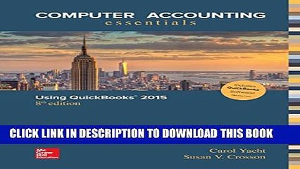 [PDF] Computer Accounting Essentials Using QuickBooks 2015 QuickBooks Software Full Collection