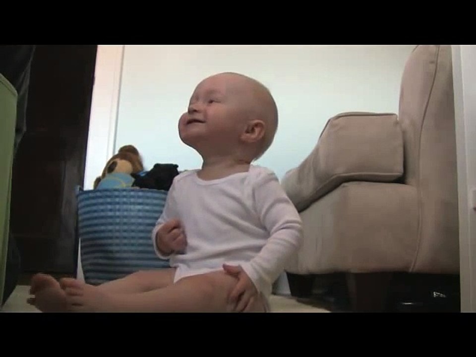 Baby Micah Laughing Hysterically at Laundry Basket