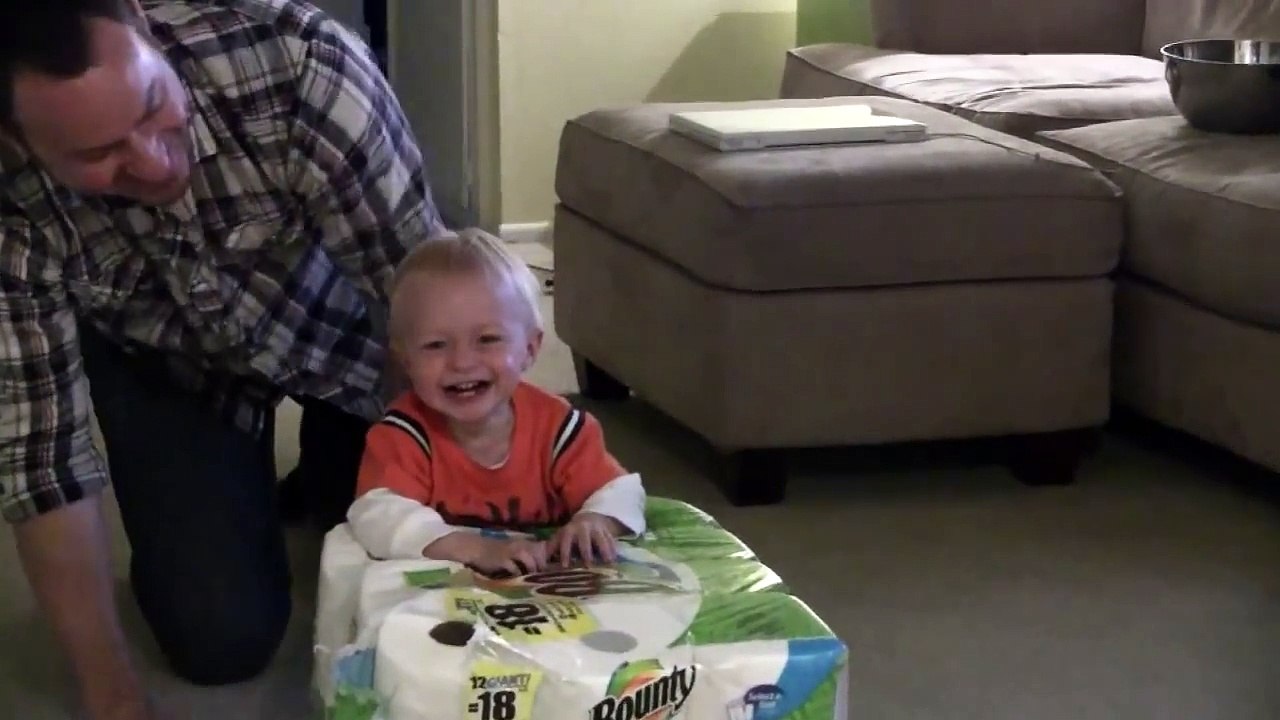 Baby Micah Laughing Hysterically at Paper Towels