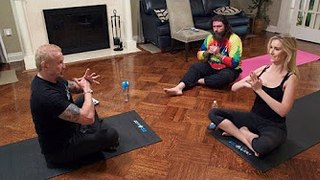 Mick and Noelle Foley 'feel the bang' during DDP Yoga, on WWE Network