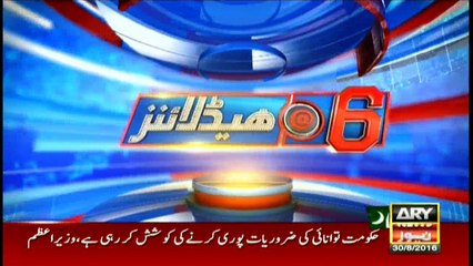 Headlines  1800 – 30th August 2016