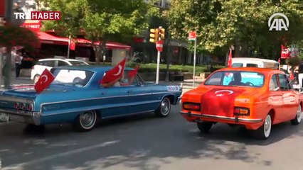 30 Ağustos'u 'zafer ve demokrasi konvoyu' ile kutladılar