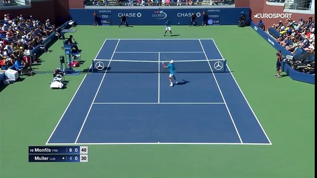 US Open - Gael Monfils casse le tableau d'affichage