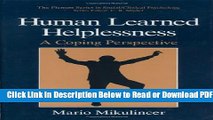 [PDF] Human Learned Helplessness: A Coping Perspective (The Springer Series in Social Clinical