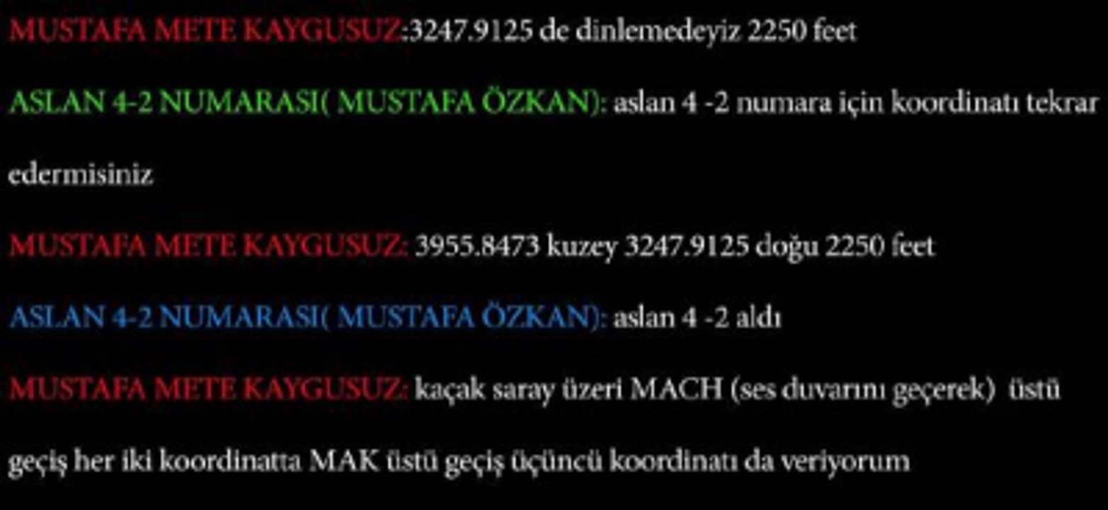 Darbe Girişiminde Başkenti Bombalayan Pilotların Telsiz Konuşmaları Ortaya Çıktı