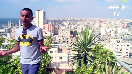 Internet star sings of Gaza cat and 'My Trousers'