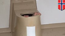 Norwegian dude gets stuck in poop chute while trying to save buddy’s phone