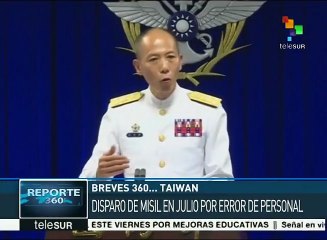 Dice gobierno de Taiwán que misil lanzado en julio fue un error humano
