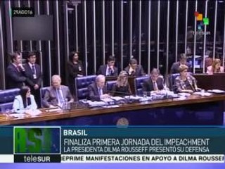 Dilma Rousseff concluye su defensa ante el Senado de Brasil