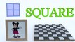 Learn shapes for kids - Square and Objects in Square shape - Learn to draw shapes for children