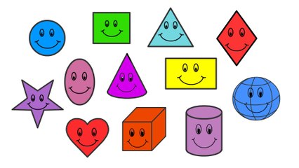 Shapes for kids in English │ Learn 12 basic shapes for children │ kids rhymes and videos