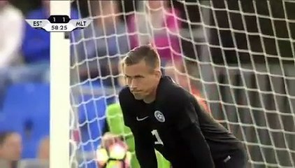 Effiong Goal - Estonia vs Malta 1-1 (Friendly) 31/08/2016 HD