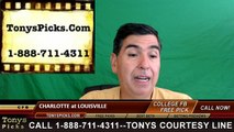 Louisville Cardinals vs. Charlotte 49ers Free Pick Prediction NCAA College Football Odds Preview 9/1/2016