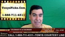 Colorado Buffaloes vs. Colorado St Rams Free Pick Prediction NCAA College Football Odds Preview 9-2-2016