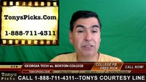 Boston College Eagles vs. Georgia Tech Yellow Jackets Free Pick Prediction NCAA College Football Odds Preview 9-3-2016