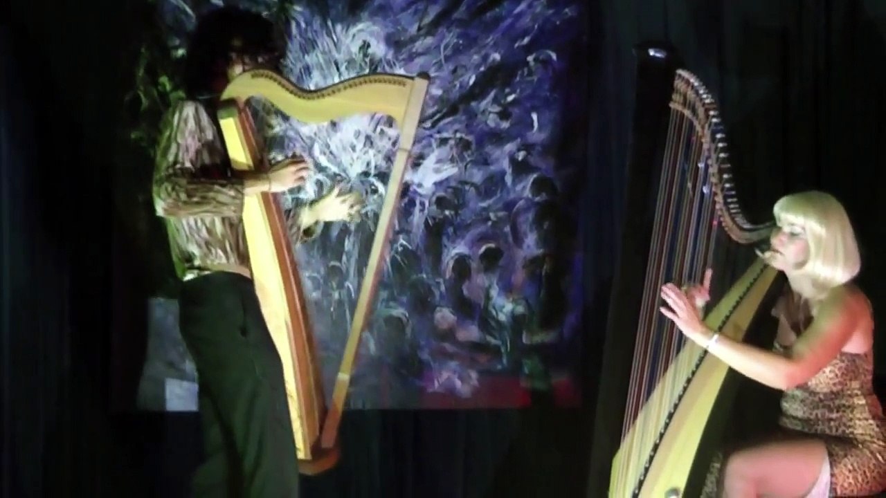 Crazy Chicken - Pokerface - harp cover Lady Gaga - Sabine James & Jakub Rizman