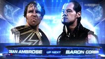 Wwe SmackDown Live 30-08-2016 - Dean Ambrose(c) Vs Baron Corbin Full Match Part 1