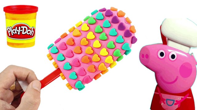 Play Doh Colorful! - Create Popsicle Ice Cream Playdoh with Peppa Pig Toys