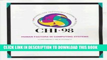 [PDF] Chi  98 Conference Proceedings: Human Factors in Computing Systems Popular Collection