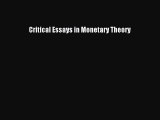 [PDF] Critical Essays in Monetary Theory Full Colection