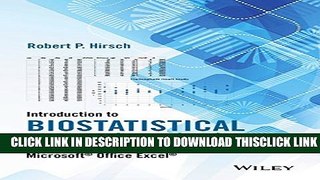 [PDF] Introduction to Biostatistical Applications in Health Research with Microsoft Office Excel