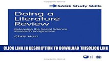 [PDF] Doing a Literature Review: Releasing the Social Science Research Imagination Full Online