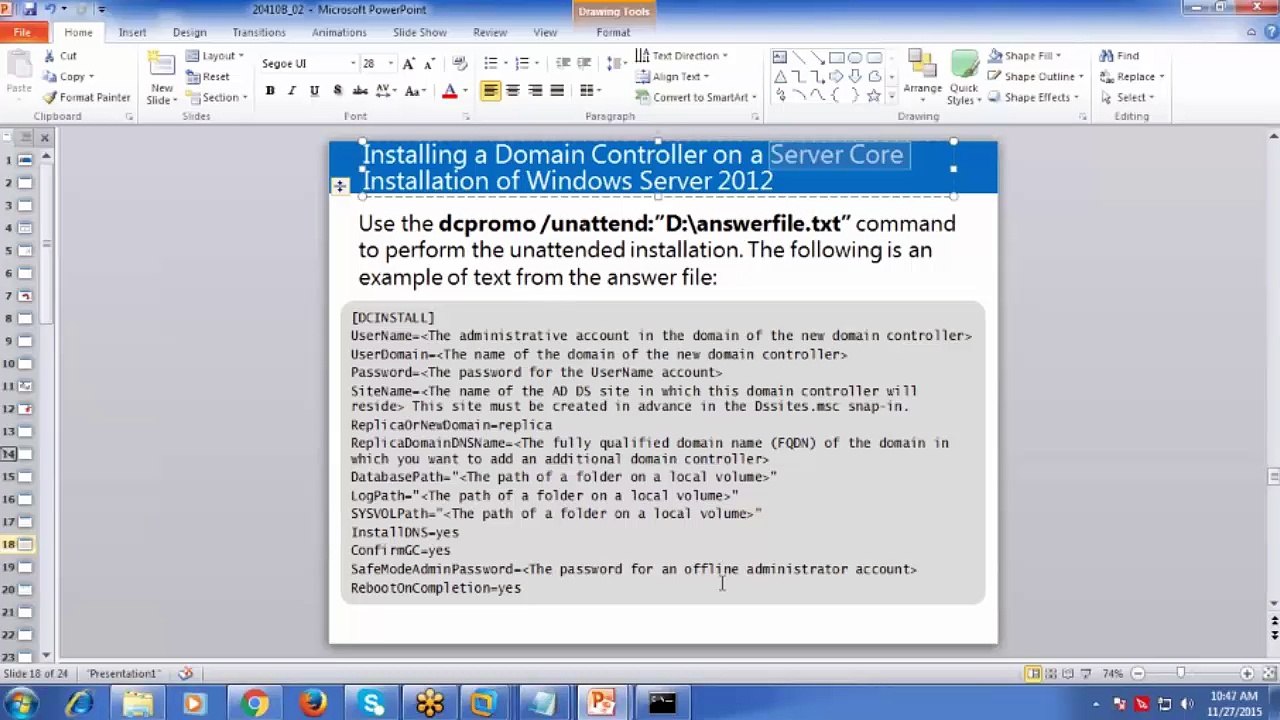 MCSA (Installing a domain controller) MVA