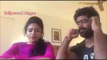 Anchor Srimukhi and Singer Revanth Sings a Song On Facebook Live