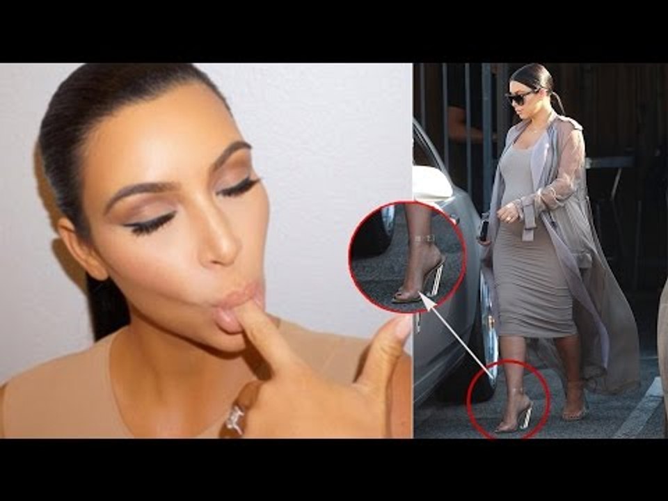 Kim Kardashian Almost Breaks Her High Heels