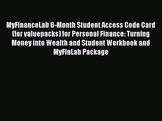 [PDF] MyFinanceLab 6-Month Student Access Code Card (for valuepacks) for Personal Finance: