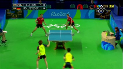 olympic 2016 timo boll bastian steger vs jeoung youngsik lee sangsu
