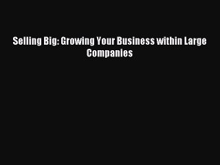 [PDF] Selling Big: Growing Your Business within Large Companies Full Colection