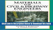 [Download] Materials for Civil and Highway Engineers (4th Edition) Free Ebook