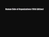 [PDF] Human Side of Organizations (10th Edition) Popular Colection