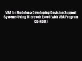 [PDF] VBA for Modelers: Developing Decision Support Systems Using Microsoft Excel (with VBA