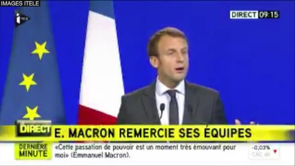 Télécharger la video: Le discours de la passation des pouvoirs entre Emmanuel Macron et Michel Sapin