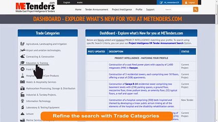 How to Find Projects and Tenders on METenders.com