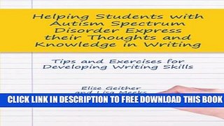 New Book Helping Students with Autism Spectrum Disorder Express their Thoughts and Knowledge in