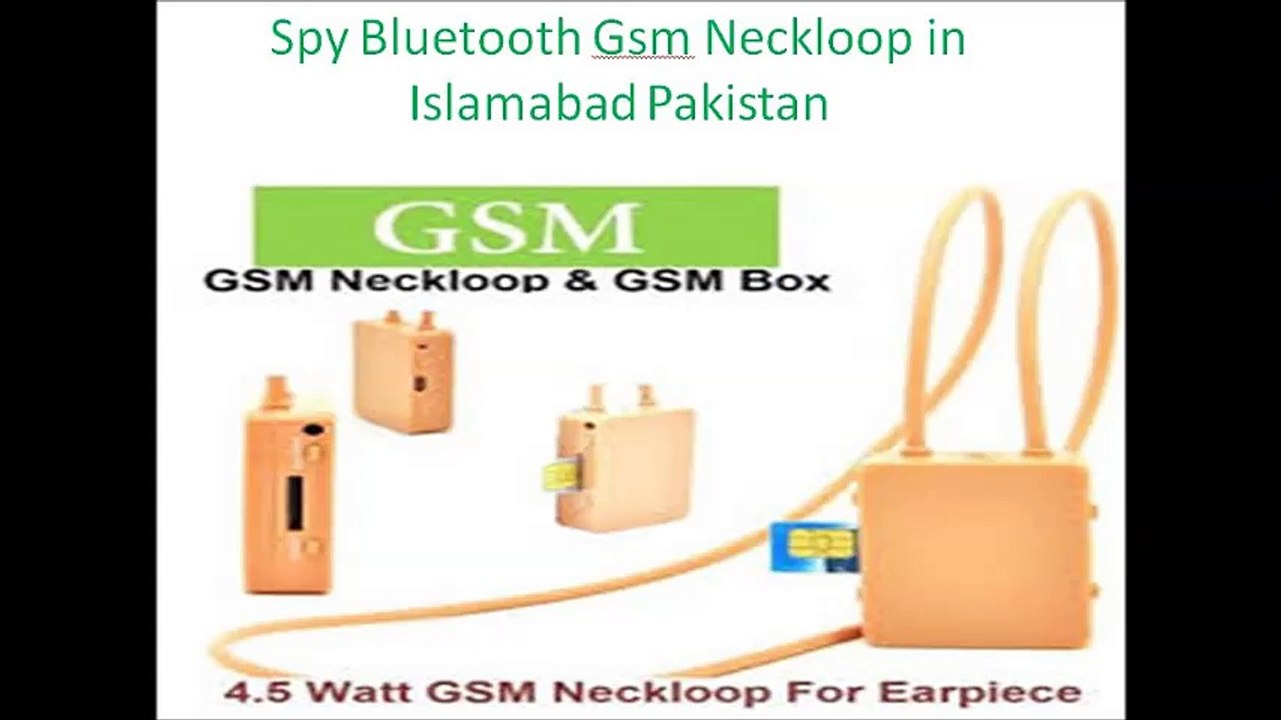 Spy Bluetooth Gsm Neckloop in Islamabad Pakistan