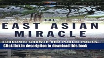Read The East Asian Miracle: Economic Growth and Public Policy (World Bank Policy Research