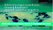 [Best] Demographic Methods and Concepts Online Books