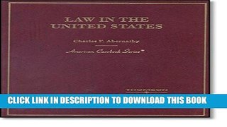[PDF] Law in the United States (American Casebook Series) Popular Colection