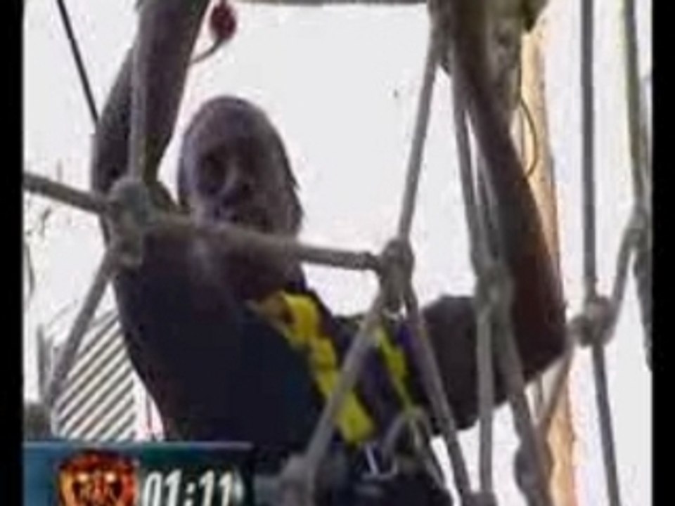 sidney govou et la toile d'araignée de fort boyard