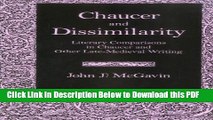 [Read] Chaucer   Dissimilarity: Literary Comparisons in Chaucer and Other Late-Medieval Writing