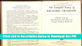 [PDF] Complete Poetry of Richard Crashaw Ebook Online