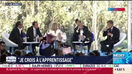 Nicolas Sarkozy invité à l’université d’été du Medef, il évoque encore le service militaire adapté