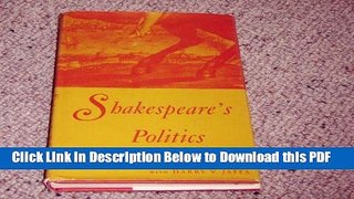 [Read] Shakespeare s Politics Popular Online