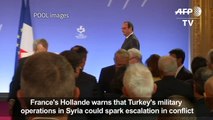 Hollande: Turkey's Syria operation could spark escalation