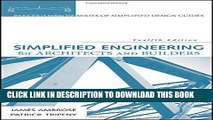[PDF] Simplified Engineering for Architects and Builders (Parker/Ambrose Series of Simplified