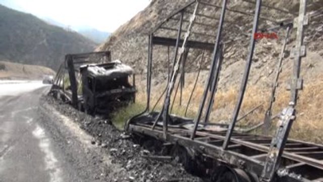 Bitlis Pkk, Bitlis- Diyarbakır Karayolunda Tünellerde 7 Tır Yakmış
